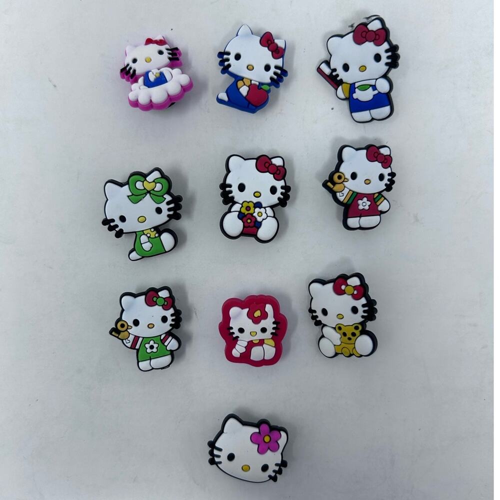 Hello Kitty Shoe Charms‎ for Crocs Set of 10